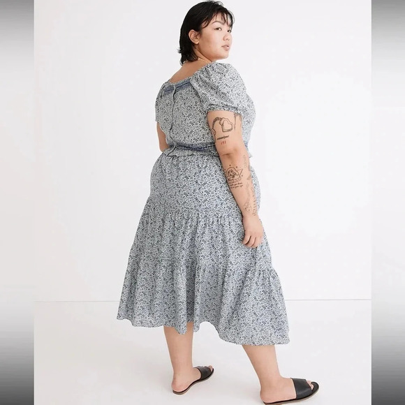 NWT!! Madewell - Button-Front Tiered Maxi Skirt in Florentine Floral - Size 3X - Picture 3 of 9